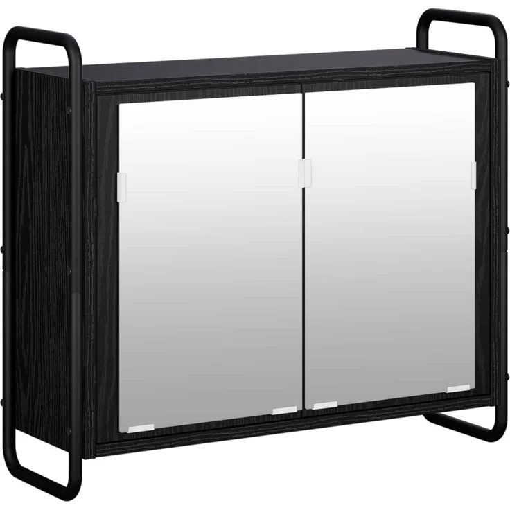 vidaXL Badezimmerschrank-Set 4 stk. Schwarz Eichen-Optik 3444615 – Bild 3