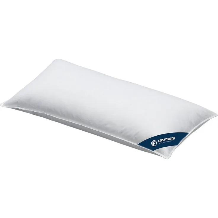 casimum 3-Kammer-Kopfkissen PREMIUM Kissen 40x80cm und 80x80cm, hergestellt in Deutschland, Füllung: 90% Daunen / 10% Federn (Außenkammer), Bezug: 100% Baumwolle, Seitenschläfer, Rückenschläfer, allergikerfreundlich