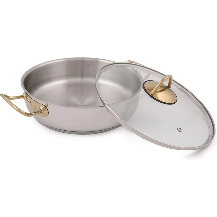 Hermia Concept 'D48' Topfset (2-teilig), Silber / Gold, 26 x 26 x 8 cm, 3400 ml – Bild 3