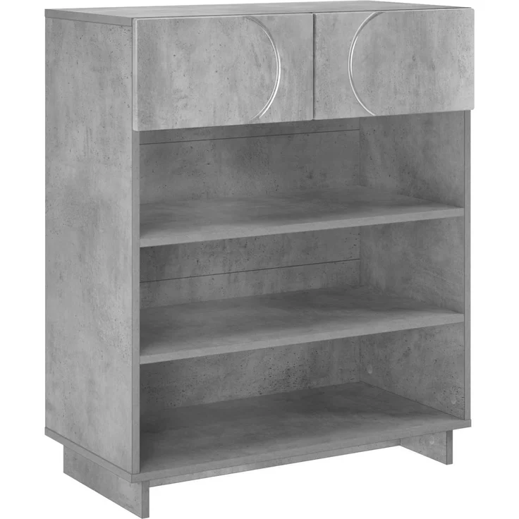 vidaXL Schuhschrank 73 x 38 x 87,5 cm Holzwerkstoff Betongrau 8011660 – Bild 2