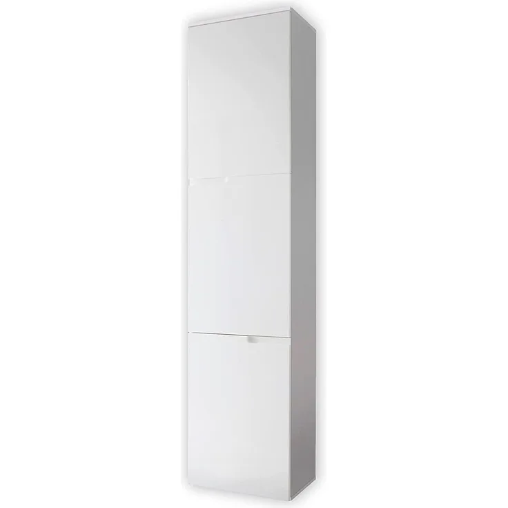 Schrank Spice hoch Front MDF weiß Hochglanz
