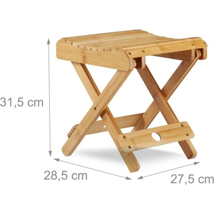 Relaxdays Bambus Hocker zum Klappen – Bild 4