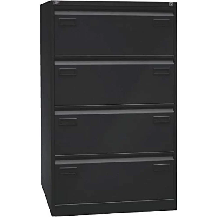 Bisley LIGHT Hängeregistraturschrank, doppelbahnig, DIN A4, 4 HR-Schubladen, Farbe silber – Bild 5