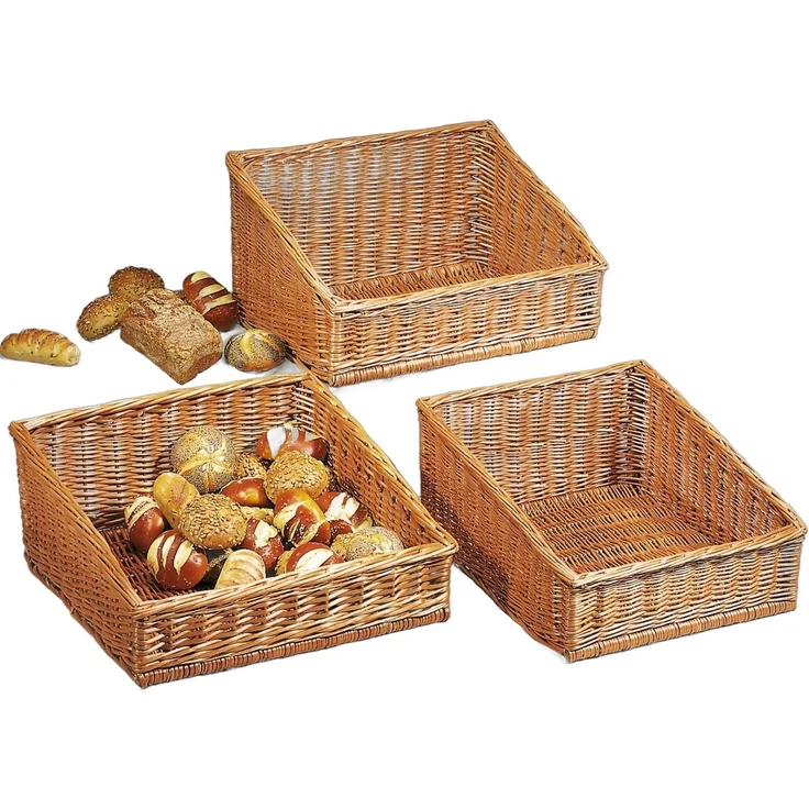 Dekoleidenschaft Brotkorb aus Weide geflochten, Buffetkorb Obstkorb Aufbewahrungskorb Weidenkorb, Weide, (1-tlg), Auslagekorb Verkaufskorb Flechtkorb Korb – Bild 1