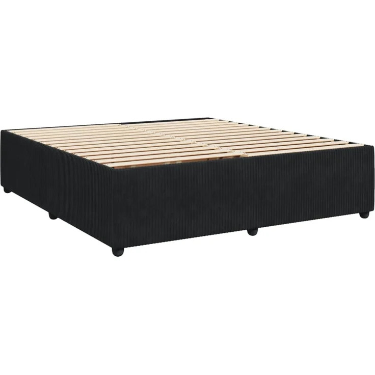 vidaXL Bettgestell ohne Matratze Schwarz 180x200 cm Samt 3285026 – Bild 3