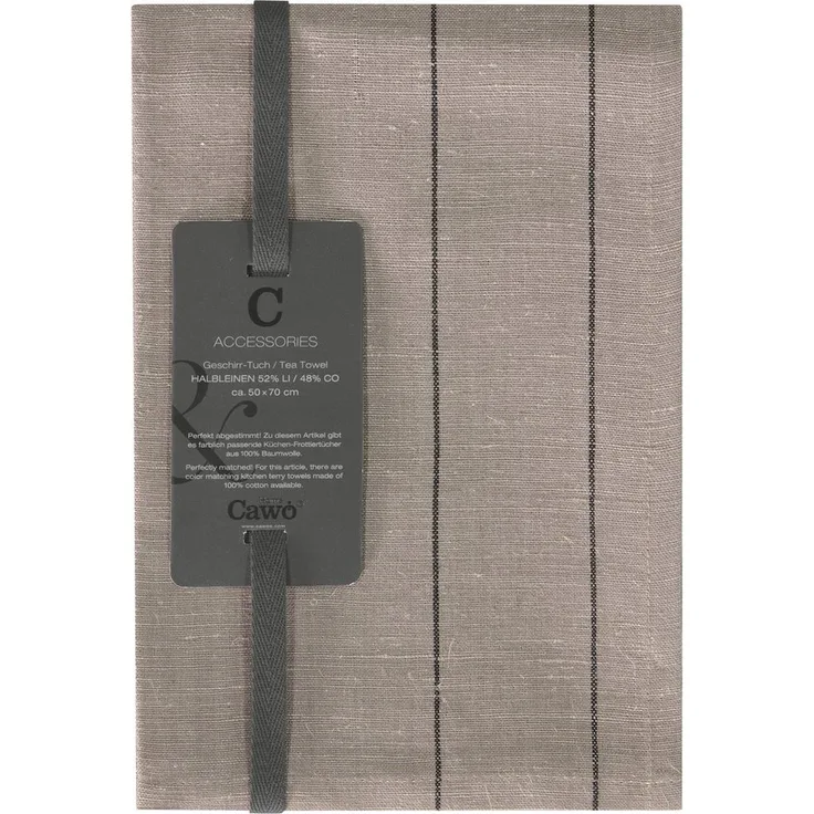 Cawö Home Geschirrtuch Cuisine Nature Streifen 532, (1-tlg)