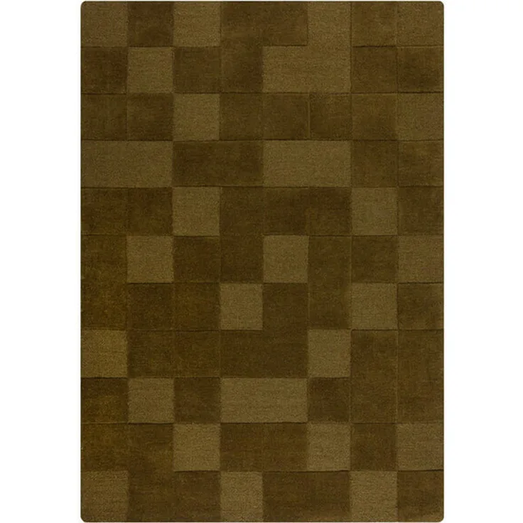 XXXLutz Handwebteppich Checkerboard, Grün, rechteckig 160x230 cm, AZO-frei, Handmade in India, für Fußbodenheizung geeignet