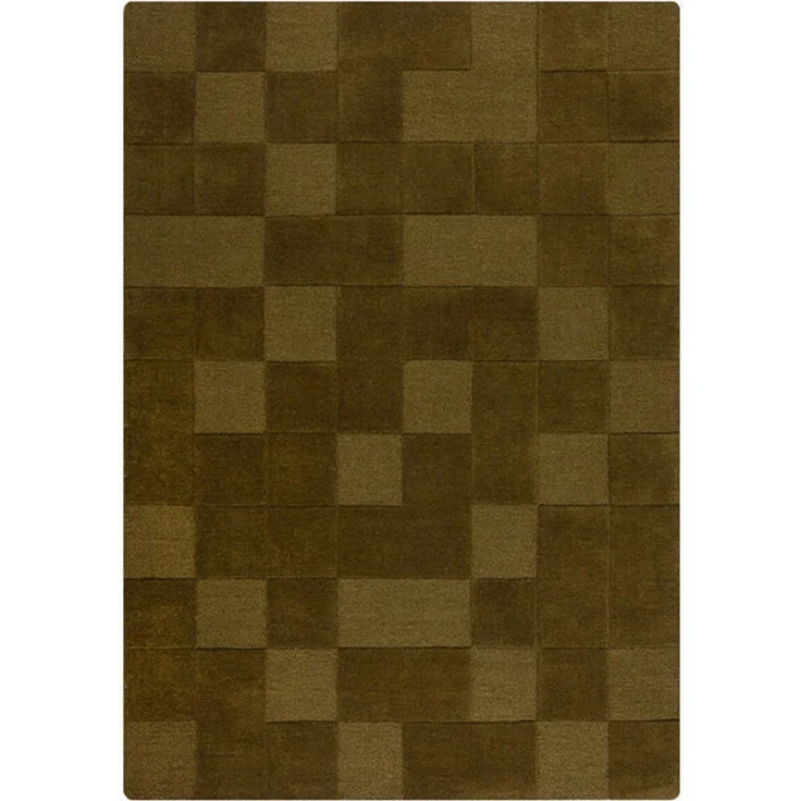 XXXLutz Handwebteppich Checkerboard, Grün, rechteckig 160x230 cm, AZO-frei, Handmade in India, für Fußbodenheizung geeignet
