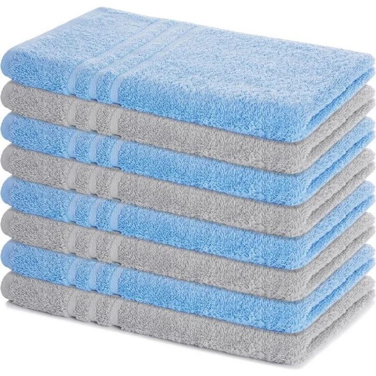 Lavea Handtücher 8er Handtuch Set 50x100 cm, Sporthandtuch, Badetuch, (Frottierserie Elena), Saugstarke & weiche Gästetücher, Handtuch Set – Bild 4