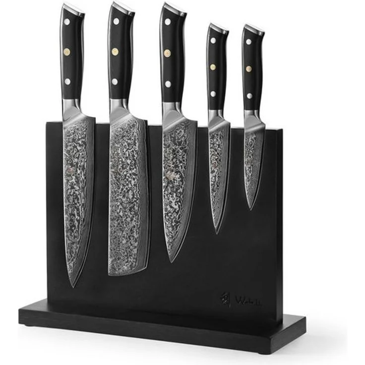 Wakoli Magnet-Messerblock Elite Cuisine I 5 Küchenmesser & magnetischer Messerblock – Bild 4
