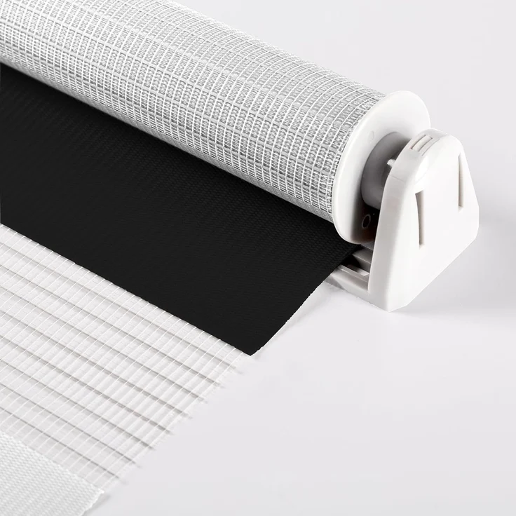 Doppelrollo Klemmfix ohne Bohren 70x150 cm Schwarz/Weiß Duo Rollo Klemmrollo Sonnenschutzrollo Fensterrollo für Fenster & Türen Zebrarollo Seitenzugrollo – Bild 3