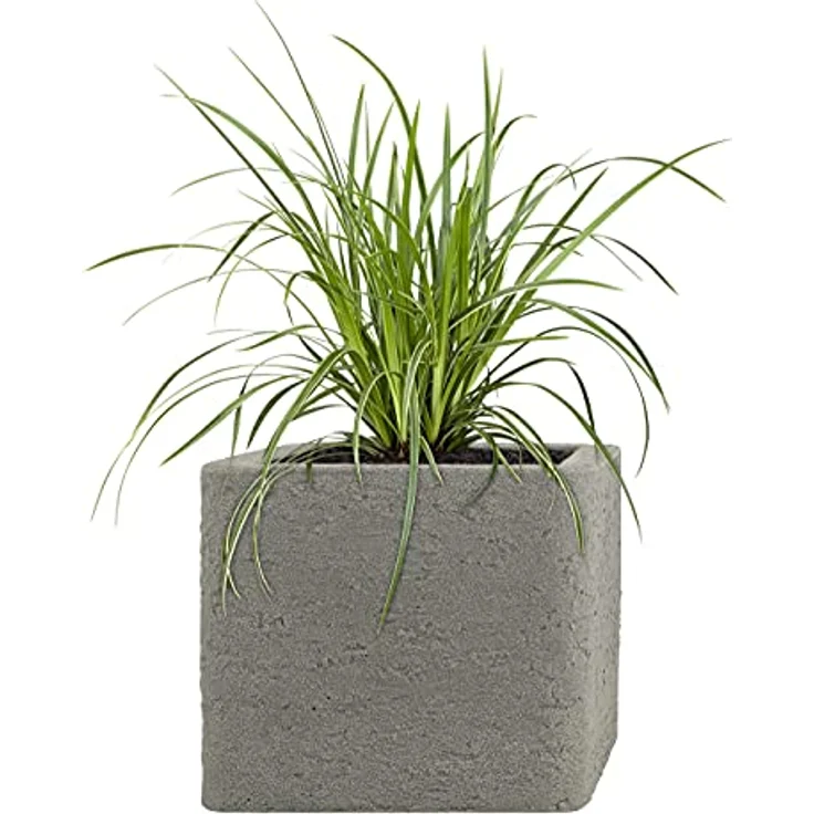 Pflanzwerk Pflanzkübel Kunststoff CUBE Lava Grau 40x50x50cm Blumentopf *Frostbeständige Blumenkübel* *2 Jahre GARANTIE* *Premium Pflanzenkübel Qualität* – Bild 2