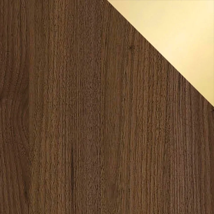 Kleiderschrank Veluna II 150 (Farbe: Nuss Warmia / Nuss Warmia + Gold) – Bild 6