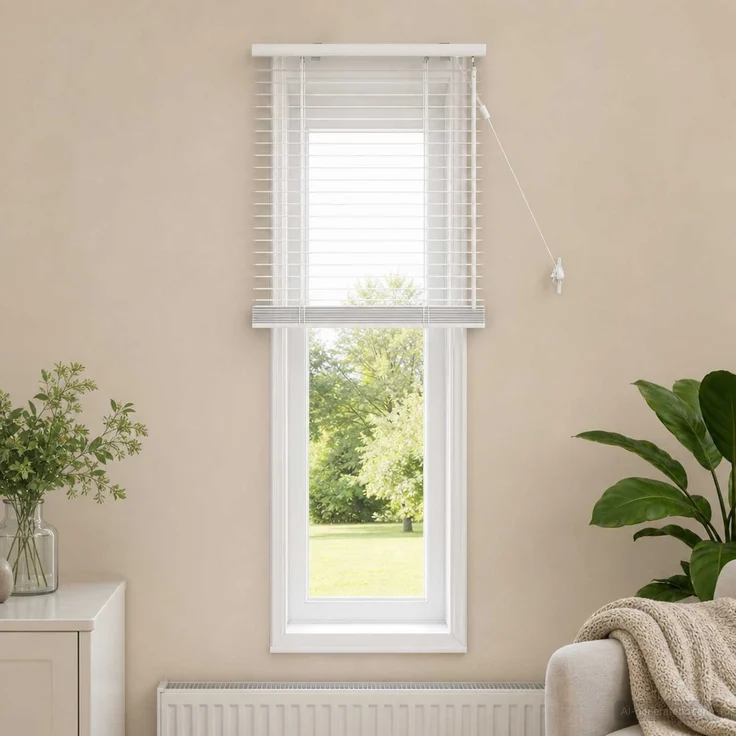 vidaXL Venezianische Jalousie Weiß 60 x 130 cm 35 mm 42015383 – Bild 1