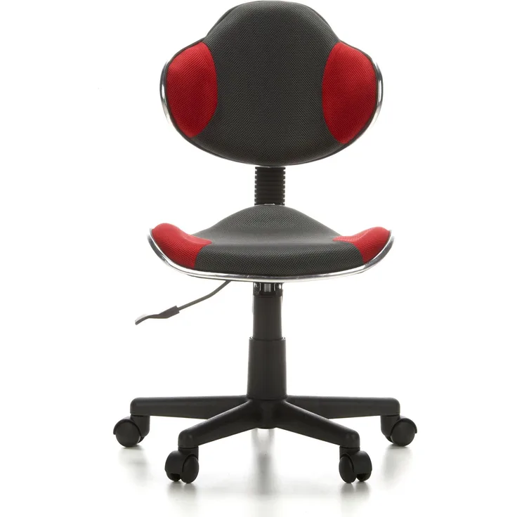 hjh OFFICE 633002 Kinderdrehstuhl Bürostuhl KIDDY GTI-2 grau rot, Kinderdrehstuhl für Schulanfänger, kindgerechte Ausführung, ergonomischer Kinderschreibtischstuhl, Kinderbürostuhl höhenverstellbar, Jugendstuhl