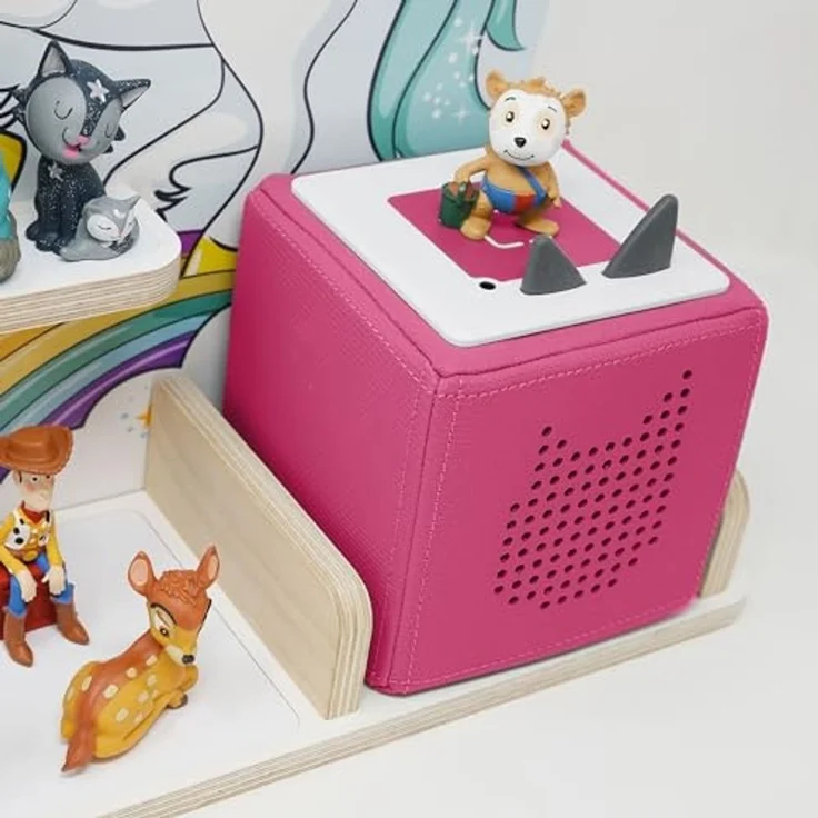 stadtecken Kinder Regal für Musikbox I Geeignet für die Toniebox und ca. 50 Tonies I Perfekte Aufbewahrung für Kinderzimmer I zum Aufstellen oder Aufhängen (Einhorn, Mittel) – Bild 6