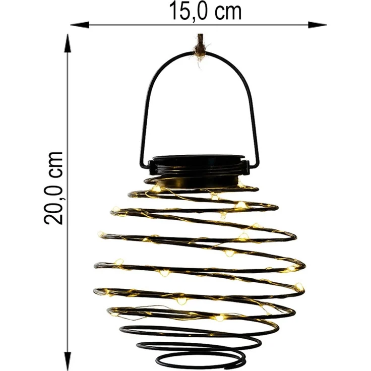 4er Set LED Solarleuchte, Bienennest, anthrazit, D 15 cm – Bild 7