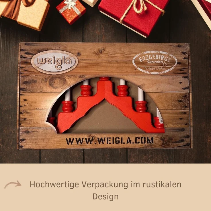 Weigla Lichterbogen Schwede, Weihnachtsdeko, Made in Germany (1-tlg), 7-flammig – Bild 5