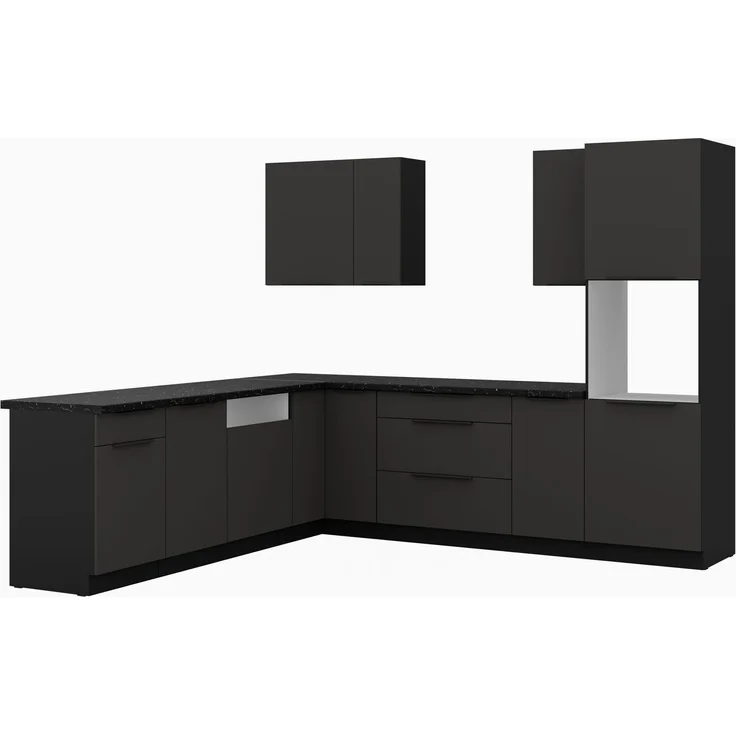 Winkelküche ARIA K-BL ECKE 2 - 250 x 270 cm Anti Fingerprint Küchenzeile Küchenblock Singleküche Einbauküche Küche Eckküche – Bild 7