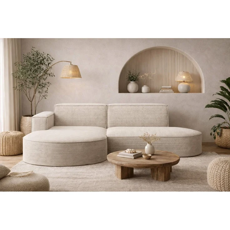 Kaiser Möbel Ecksofa Designer MODENA STUDIO L stoff Cord, Ecksofa, Cord Sofa, L-Form, Links/Rechts wählbar – Bild 5