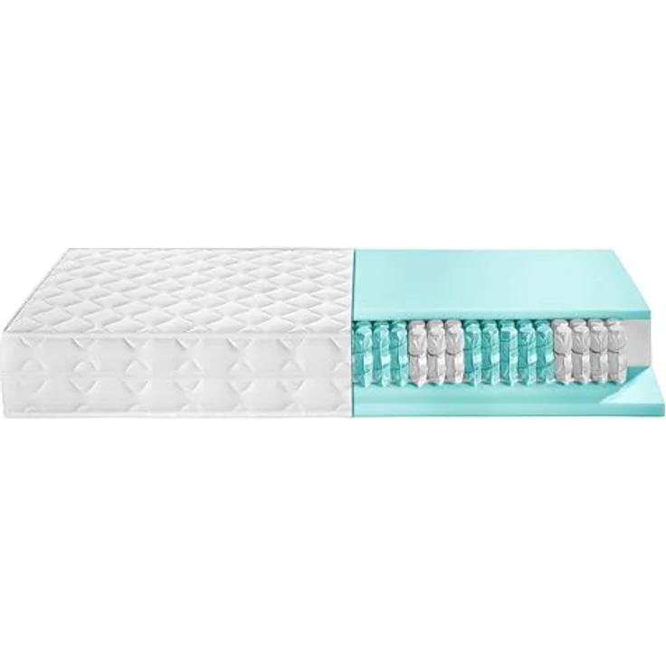 TB Furniture Ergo Flex TFK XXL Duo, Ergonomische 7-Zonen Taschenfederkernmatratze 90 x 200 cm, 22 cm, H2 & H3, Wendematratze mit abnehmbarem Mikrofaserbezug – Bild 3