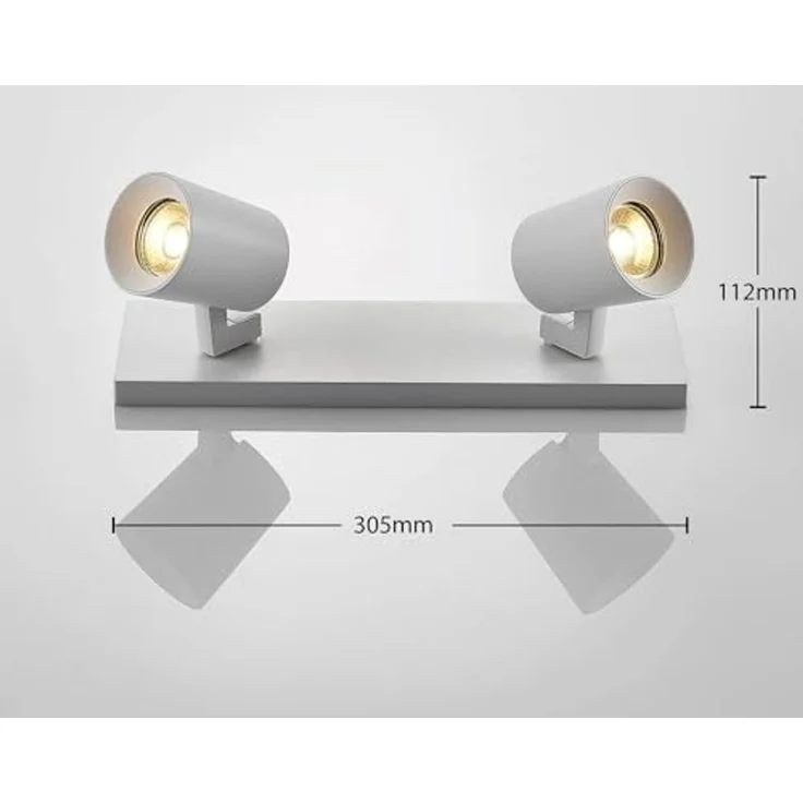 Arcchio Deckenstrahler Iavo, Metall, Weiß IP20, 2x8 W LED – Bild 4