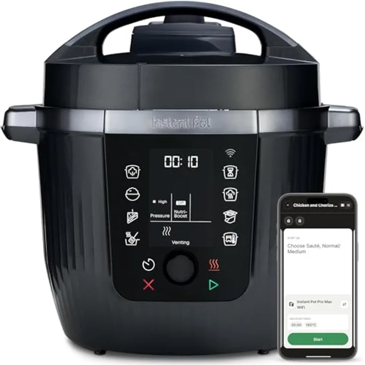 Instant Pot Pro 10-in-1-Multikocher 5,7 l – Schwarz, Schnellkochtopf, Schongarer, Reiskocher, Dampfgarer, NutriBoost™