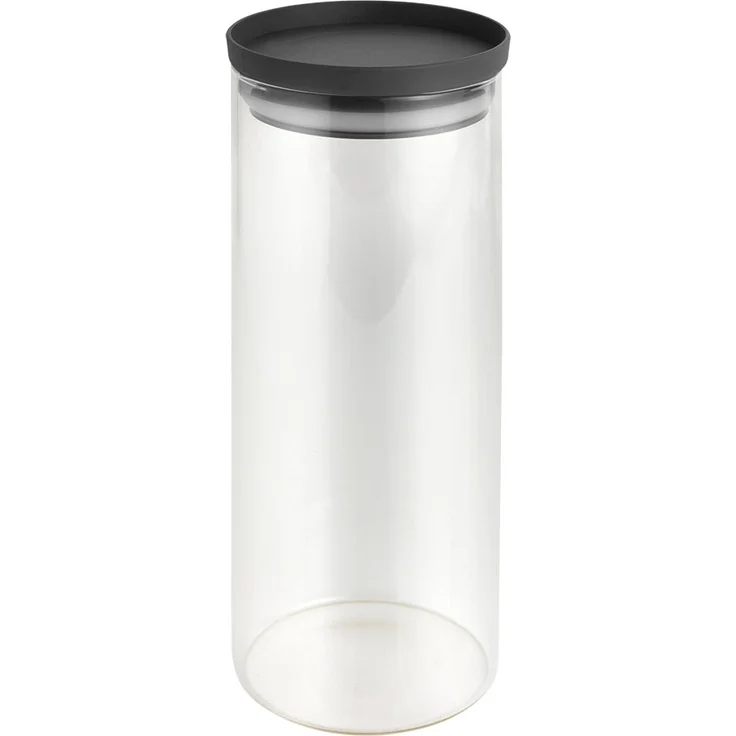 METALTEX 187216000 Aroma Line Vorratsglas rund 1500 ml aus Borosilikatglas, Deckel mit Silikondichtung, stapelbar – Bild 1