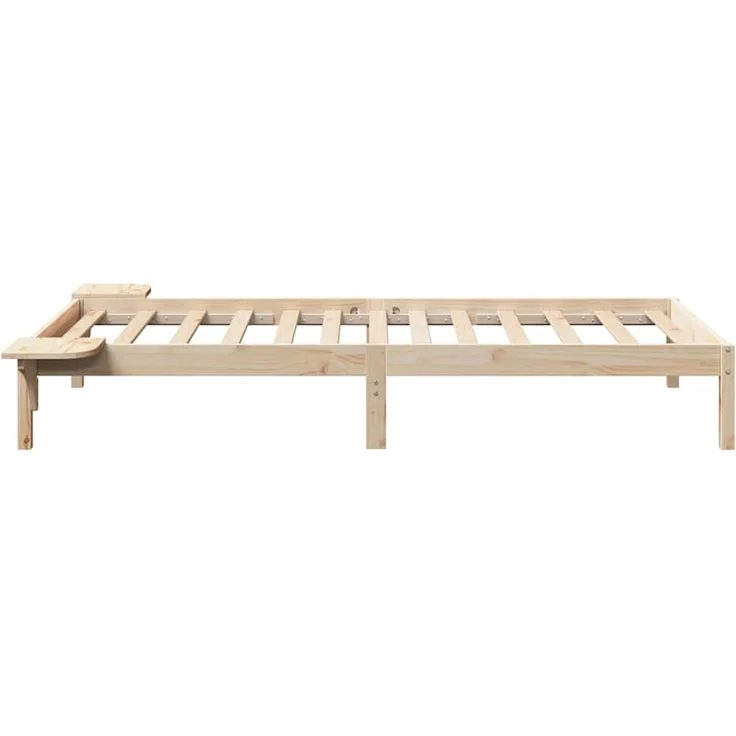 vidaXL Bettrahmen Natur 100 x 200 cm Massives Kiefernholz 873202 – Bild 6