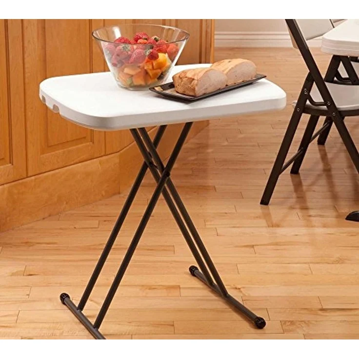 Lifetime 80251 Verstellbarer Klapptisch für Laptop, TV-Fach, 26 Zoll (66 cm), granitweiß – Bild 2