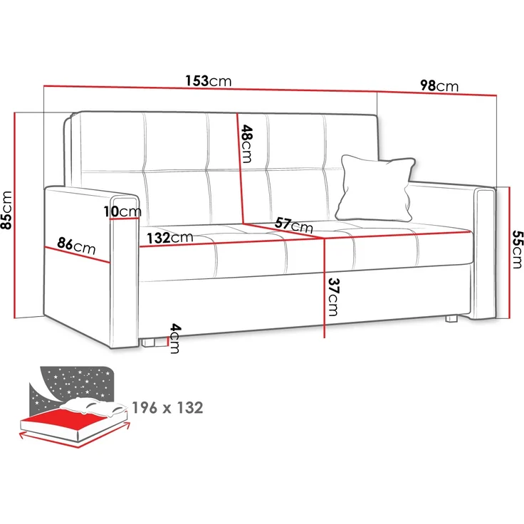 Schlafsofa Viva Bis III (Farbe: Manila 16) – Bild 6