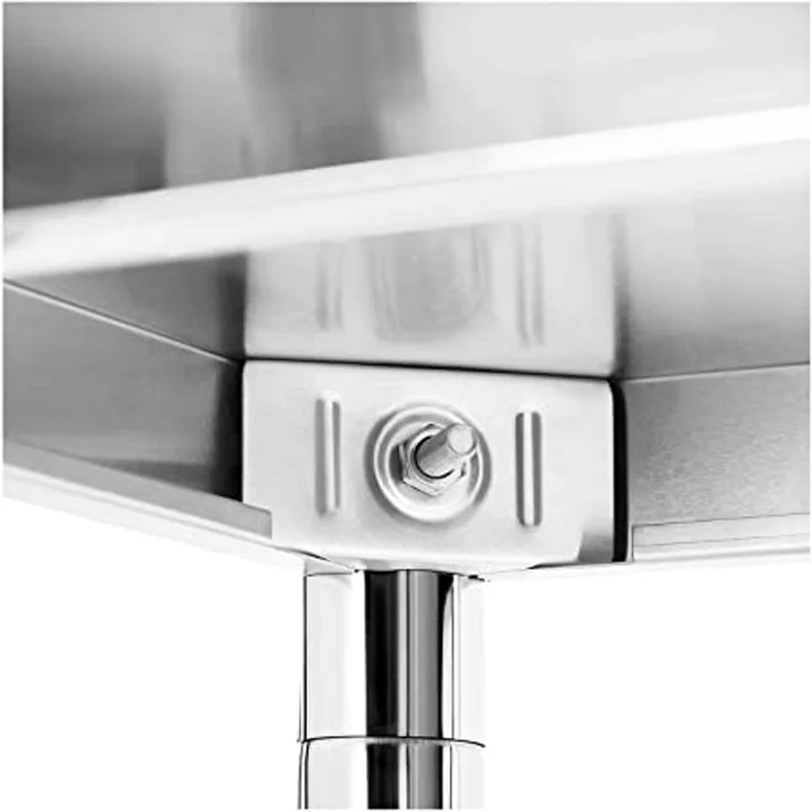 Royal Catering Standregal Edelstahlregal 60 x 60 x 180 cm Küchenregal Gastroregal Schwerlastregal, verschiedene Größen – Bild 2