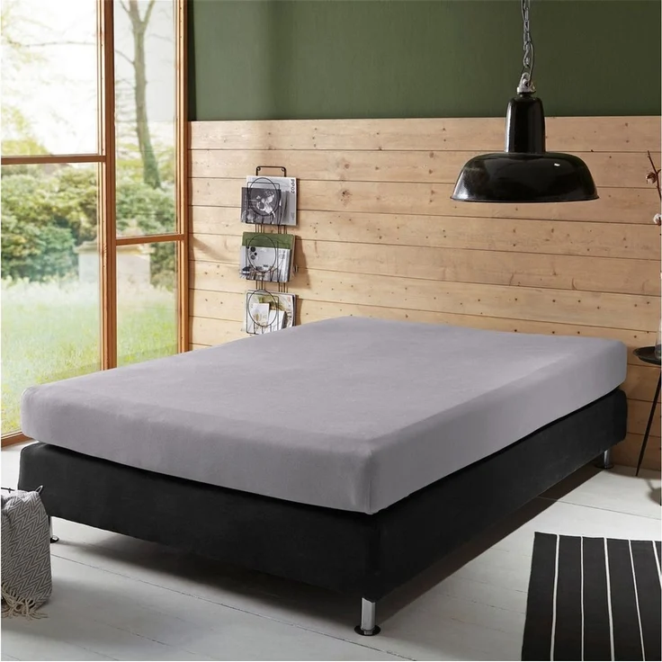 Erwin Müller Spannbettlaken Boxspring-Spannbettlaken "Murnau", Jersey, Gummizug: Rundumgummi, (1 Stück), Single-Jersey Uni – Bild 3