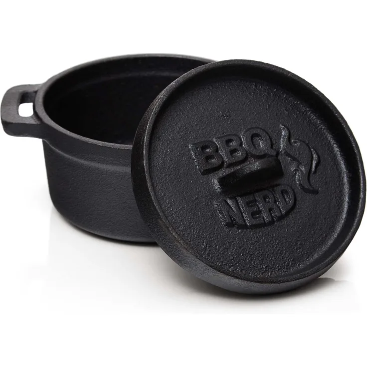 BBQ-Nerd Gusseisentopf Mini Dutch Oven - 6 Stück- 11x5 cm
