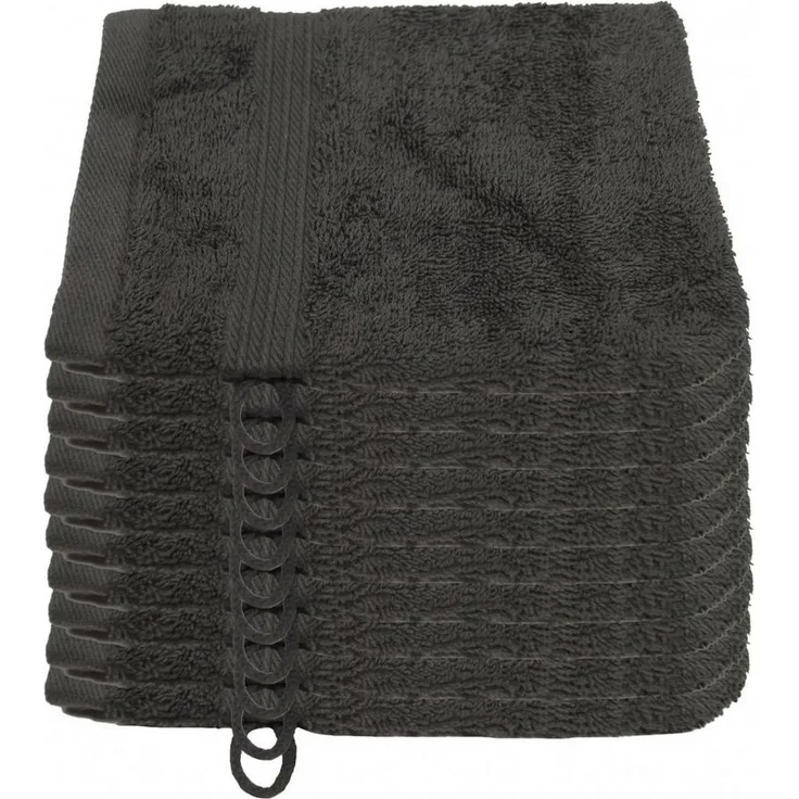 Julie Julsen Waschhandschuh 10-Waschhandschuh-Grau-Waschhandschuh 15 x 21 cm (10-tlg)