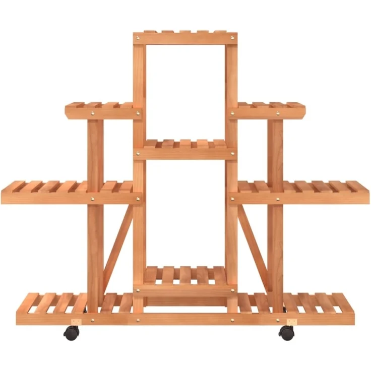 vidaXL Blumenständer mit Rollen 110x25x101 cm Massivholz Tanne 362852 – Bild 3