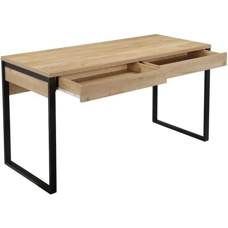 Places of Style Schreibtisch Moid, Computertisch im modernen Design, Breite 120/140/160 cm, mit Metallbeinen & Schublade – Bild 3