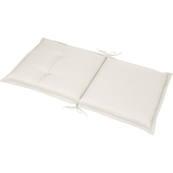 Beautissu Sitzauflage 2er Set Niedriglehner Auflagen Base NL, 100x50 cm, Natur, 6cm Dickes Sitzpolster Sitzauflage für Garten Balkon Camping Stuhl – Bild 3