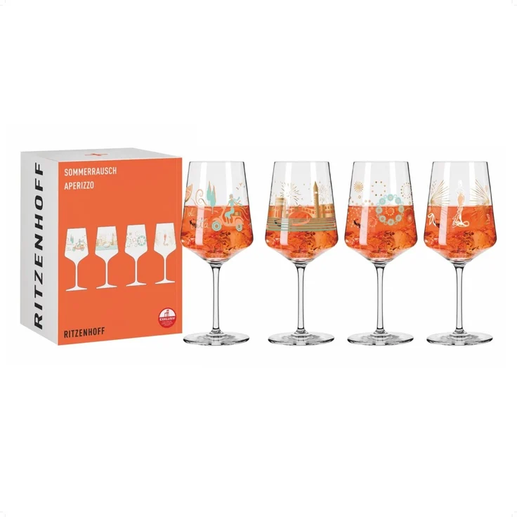 Ritzenhoff 'APERIZZO' Weingläser 4er-Set 'SOMMERRAUSCH', Kristallglas Motiv, 22.5 cm, spülmaschinengeeignet – Bild 8