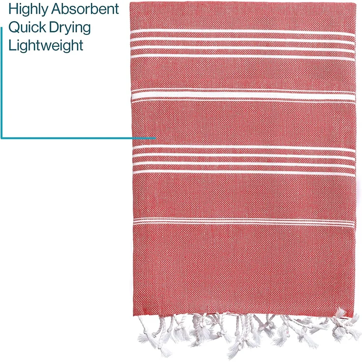 Turquoise Home 2er Pack Pestemal Küchetuch Handtuch 50x90cm Putztuch Rot – Bild 3