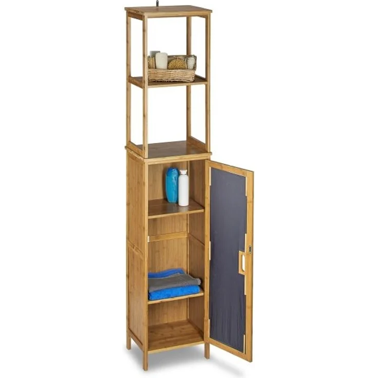 Relaxdays Badregal Bambus 5 Ablagen – Bild 1