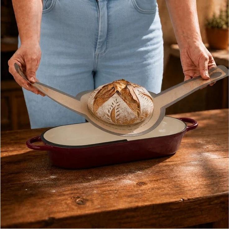 Mahlzeit Bratentopf Gusseisen Brottopf Set emailliert, 4,5 Liter, Dark Cherry, Gusseisen, Thermoresistent bis +260 °C – Bild 2