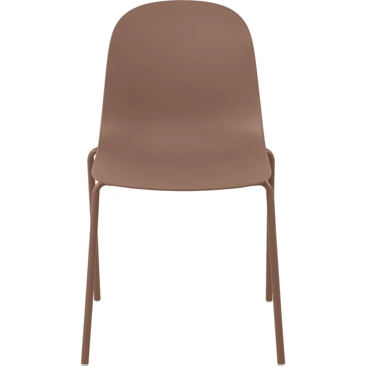 CLP Stapelstuhl Hardin mit ergonomischer Kunststoffschale und stabilem Metallgestell - Farbe:terracotta – Bild 4