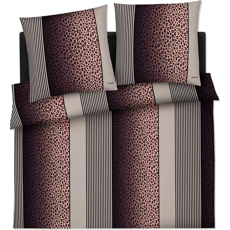 JOOP! Bettwäsche Leo 4112 09 Taupe Mako Satin 135 x 200 + 80 x 80 cm – Bild 4