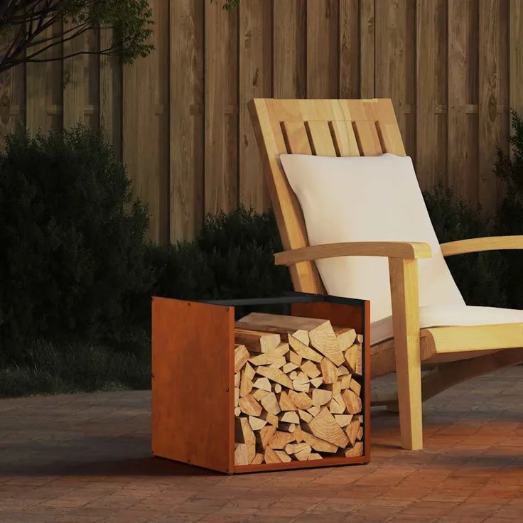 vidaXL Brennholzregal 40x40x40 cm Wetterfester Stahl 864242