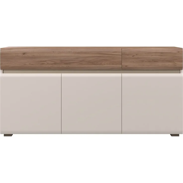 Places of Style Sideboard Invictus, Kommode Breite 118 bzw. 176 cm, T/H:45/85cm (Soft-Close Funktion, höhenverstellbare Füße), 2trg, mit 1 Schublade, moderne grifflose Optik, FSC-zertifiziert