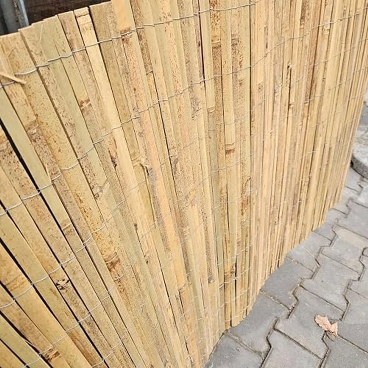 Coradoma Bambusmatte Sichtschutz 100x500cm Sichtschutzmatte aus karbonisiertem Bambus für Balkon, Garten und Terrasse, natürlicher Zaun Balkonsichtschutz Lärmschutz Windschutz – Bild 8