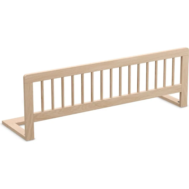 CADANI Kinder Bettgitter Baby Bettschutzgitter klappbarer Rausfallschutz aus Massivholz für Elternbett und Kinderbett Natur 115x40 cm