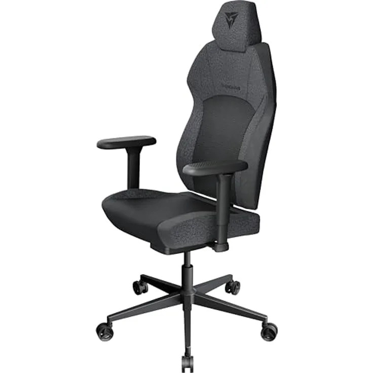 ThunderX3 SOLO 360, Ergonomischer Gaming-Stuhl mit Mesh-Bezug, 3D Armlehnen und synchronem Wippmechanismus, schwarz