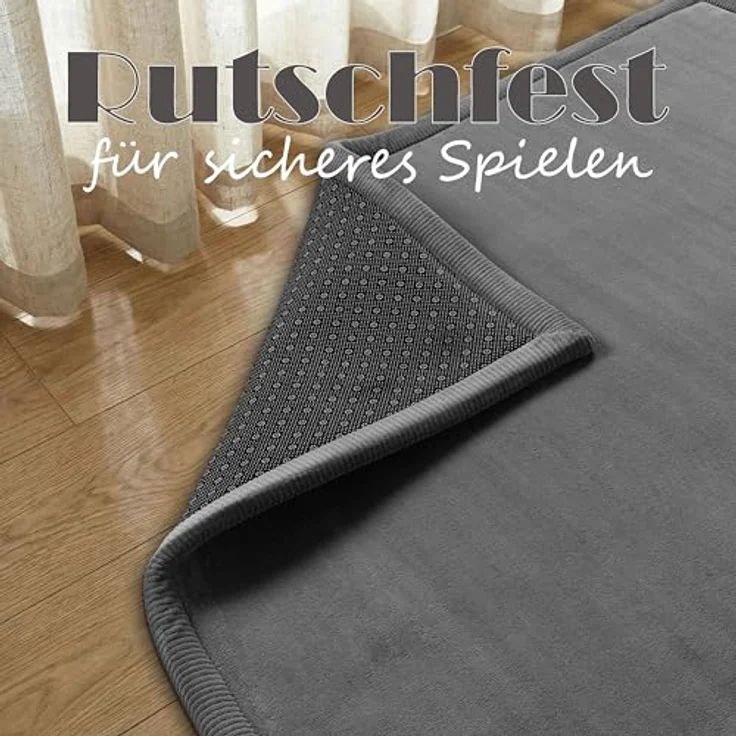 Paco Home Teppich Kinderzimmer Kinderteppich Baby Spielteppich Krabbeldecke Krabbelmatte Weich rutschfest Jungen Mädchen Deko, Grösse:200 cm Rund, Farbe:Anthrazit – Bild 8